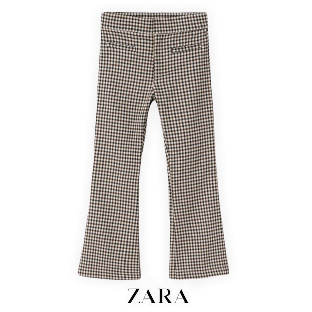 Zara Kids Brown Checkered Pants